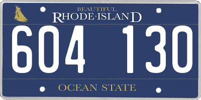 RI license plate 604130