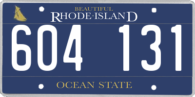 RI license plate 604131