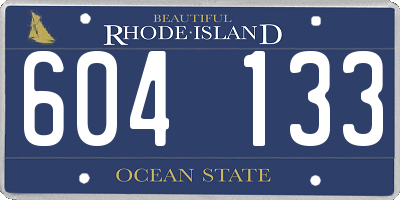 RI license plate 604133