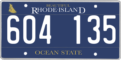 RI license plate 604135