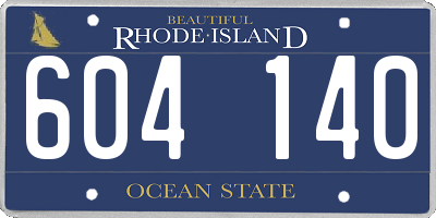 RI license plate 604140