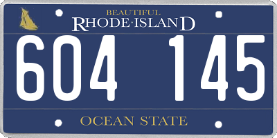 RI license plate 604145