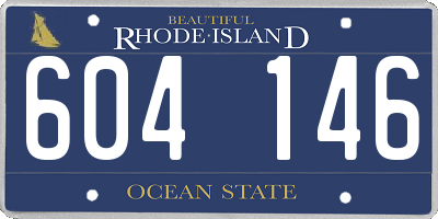 RI license plate 604146