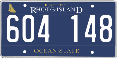RI license plate 604148