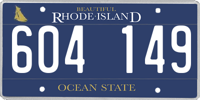RI license plate 604149