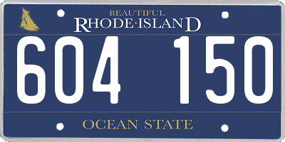 RI license plate 604150