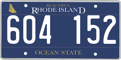 RI license plate 604152