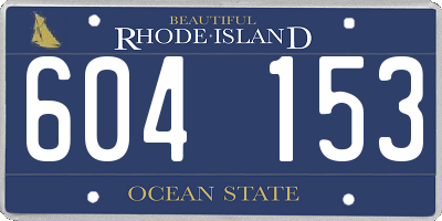 RI license plate 604153