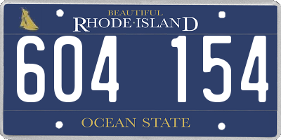 RI license plate 604154