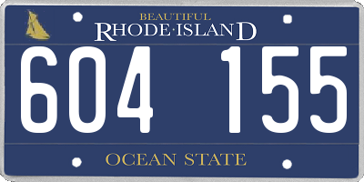 RI license plate 604155