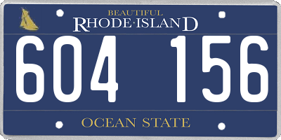 RI license plate 604156