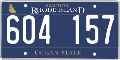 RI license plate 604157