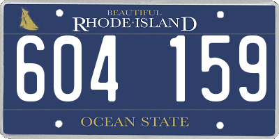 RI license plate 604159