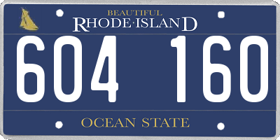 RI license plate 604160
