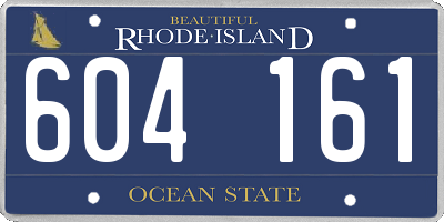 RI license plate 604161