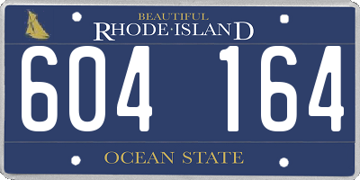RI license plate 604164