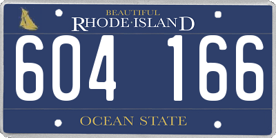 RI license plate 604166
