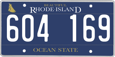 RI license plate 604169