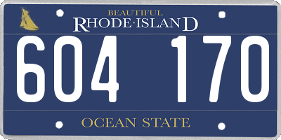 RI license plate 604170