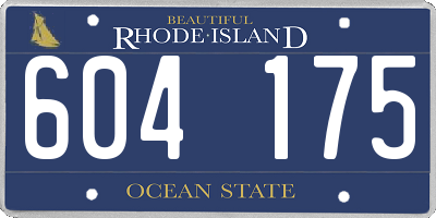 RI license plate 604175