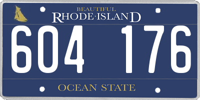 RI license plate 604176