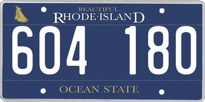 RI license plate 604180