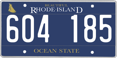 RI license plate 604185