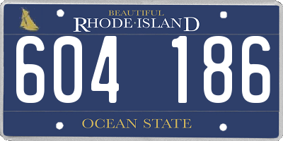 RI license plate 604186