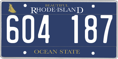 RI license plate 604187