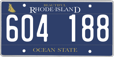RI license plate 604188