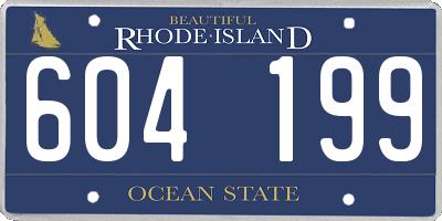 RI license plate 604199