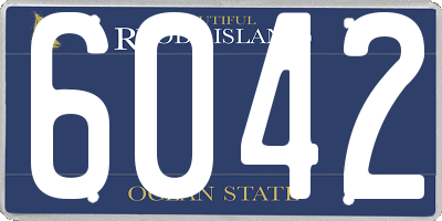 RI license plate 6042