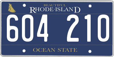 RI license plate 604210