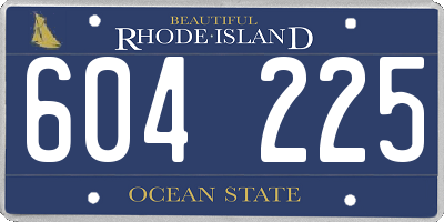 RI license plate 604225