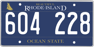 RI license plate 604228