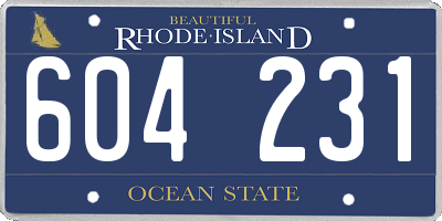 RI license plate 604231