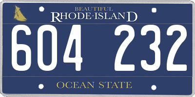 RI license plate 604232
