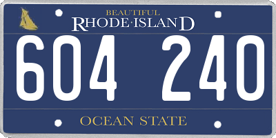 RI license plate 604240