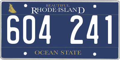 RI license plate 604241