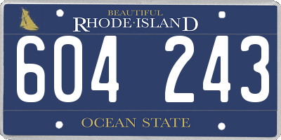 RI license plate 604243