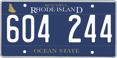 RI license plate 604244
