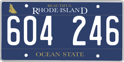RI license plate 604246
