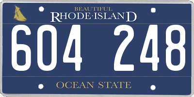RI license plate 604248