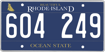 RI license plate 604249