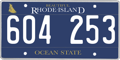 RI license plate 604253