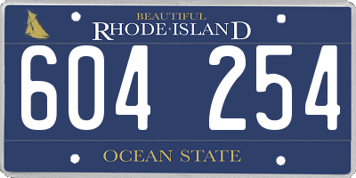 RI license plate 604254