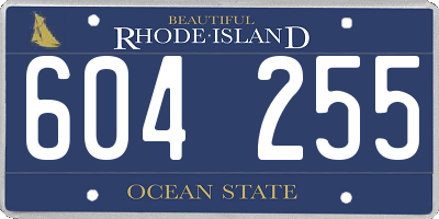 RI license plate 604255