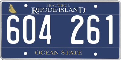 RI license plate 604261