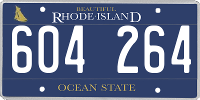 RI license plate 604264