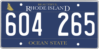RI license plate 604265
